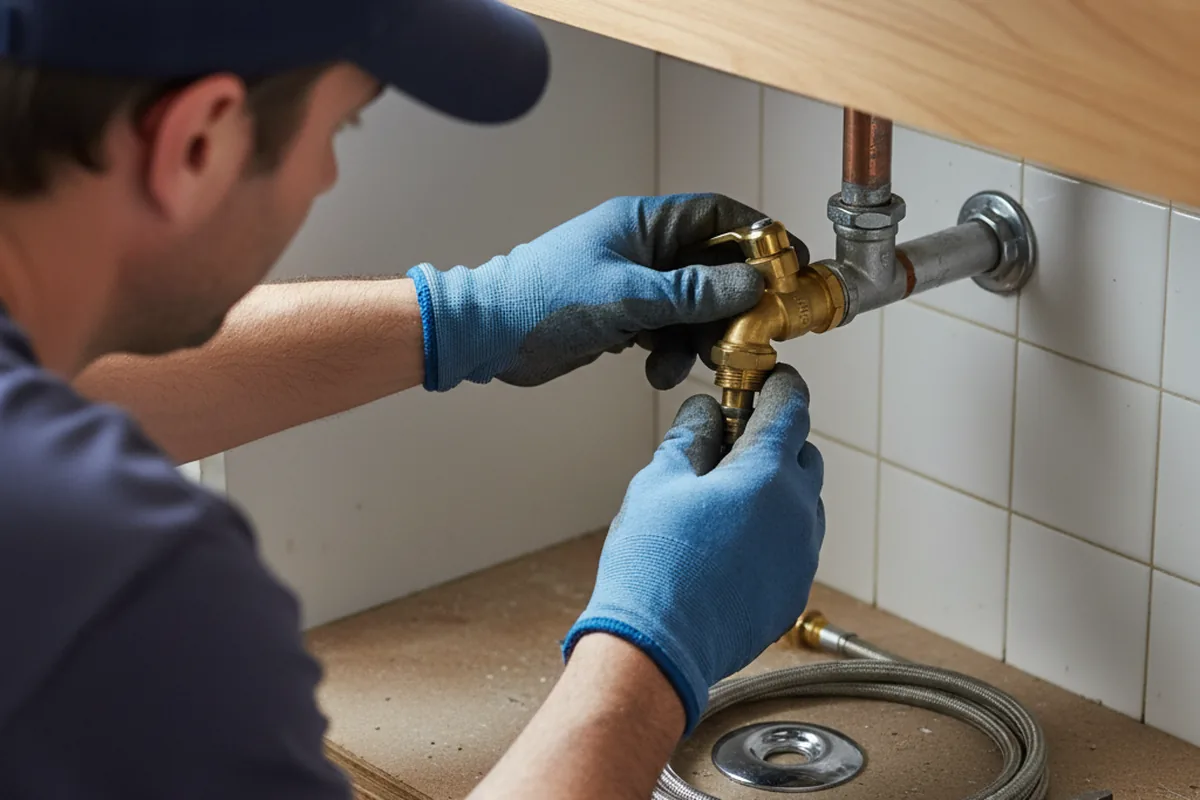 Shutoff valve and fitting work during Faucet and Fixture Repair in Nashotah